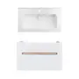 Комплект Qtap тумба підвісна Virgo 800х580х437 мм White/Whitish oak + раковина урізна Albatross 01 QT71V44080