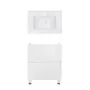 Комплект Qtap тумба підлогова Tern 700х725х437 мм White + раковина урізна Albatross E QT71TE44090