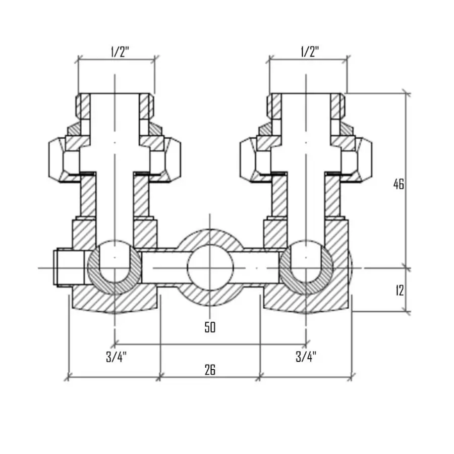 Ветиль однотрубний Icma 1/2" №903