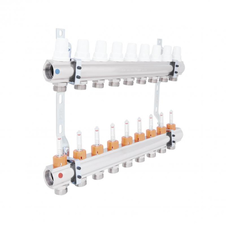 Колектор Icma 1" 9 виходів, з витратомірами №K013