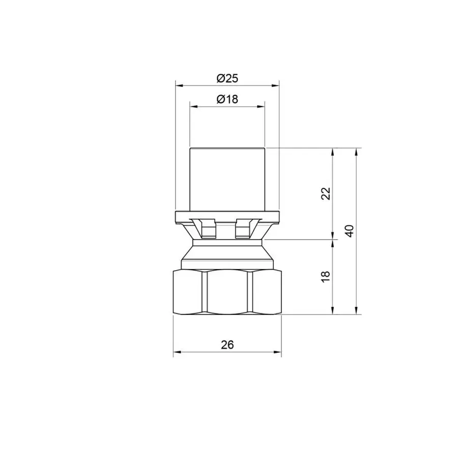 Перехідник прес Icma 16х1/2" ВР №401