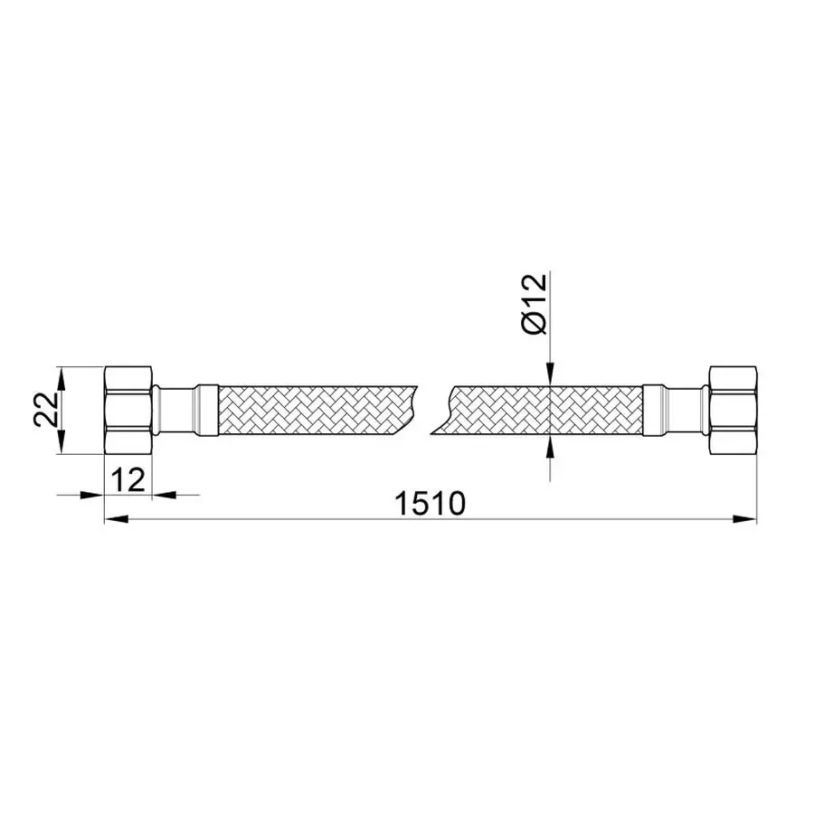Гнучка підводка для води SD Plus 150 см ГГ SD397W150