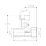 Кран приладовий кульовий SD Forte 1/2"х3/4"х1/2" SF186W152015