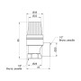 Запобіжний клапан SD Plus 1/2" ВР 2,5 бар SD24425