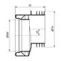 Манжета эксцентричная для унитаза ANI Plast W0410