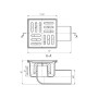 Трап ANI Plast TA5104 горизонтальный с пластиковой решеткой 100х100