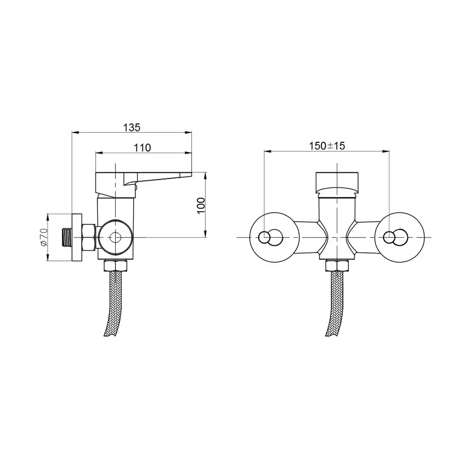 Змішувач для душу GF (CRM)S-01-010