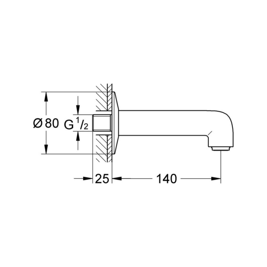 Вылил Grohe BauClassic 13258000