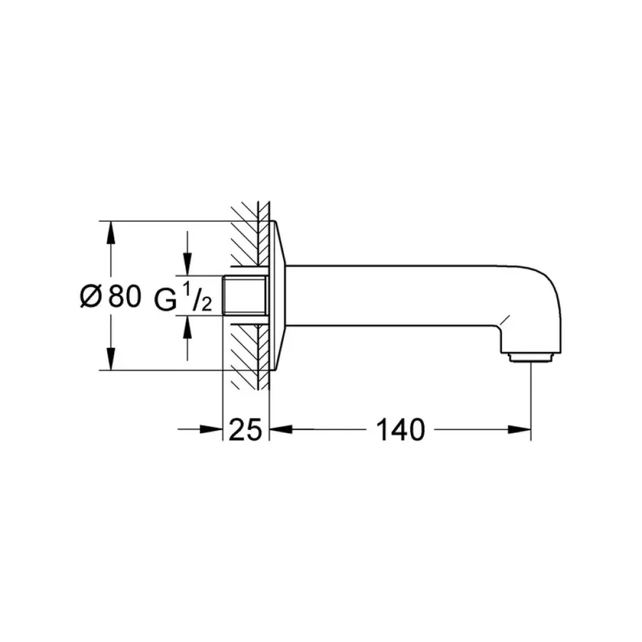Вылил Grohe BauClassic 13258000