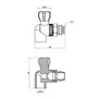 Кран кульовий радіаторний PPR Thermo Alliance 25х3/4" кутовий