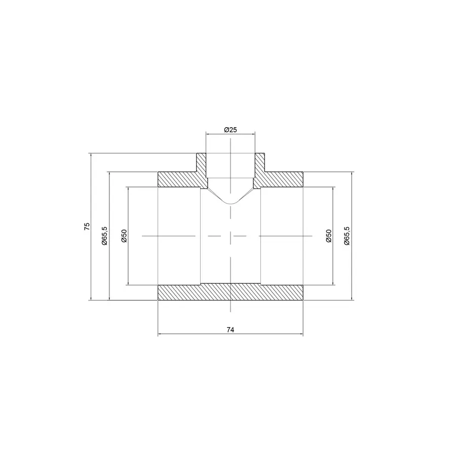 Трійник PPR Thermo Alliance 50х25х50