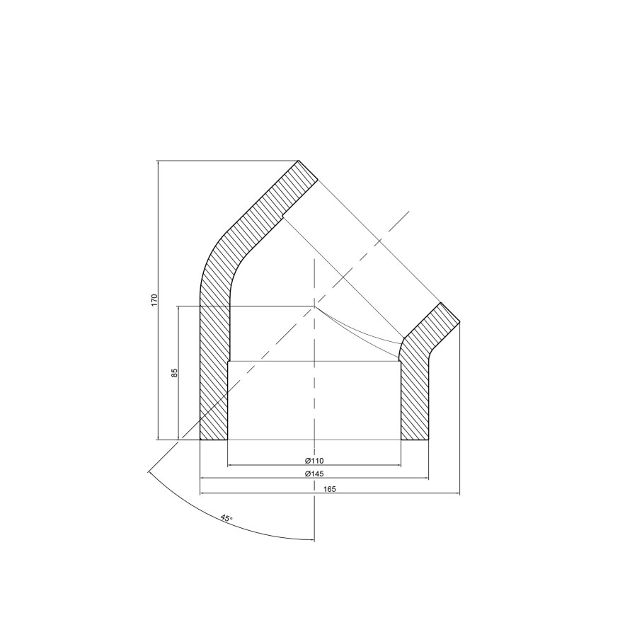 Уголок PPR Thermo Alliance 110, 45 °