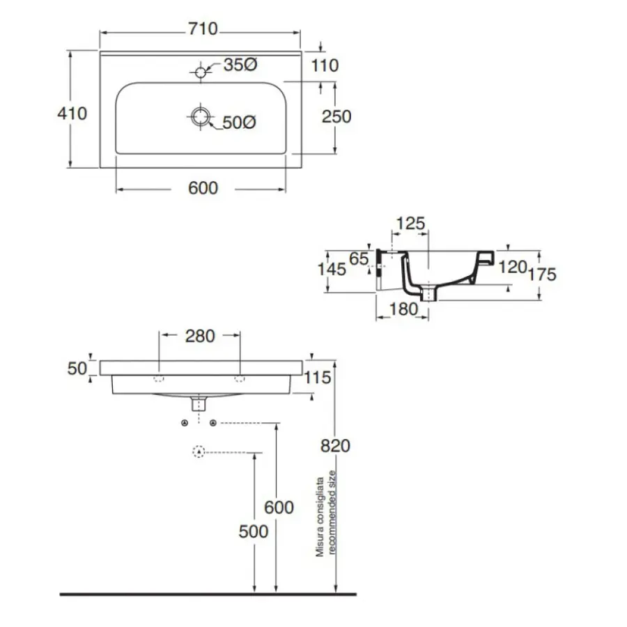 Раковина Azzurra Cult TR741MB1 Shiny white