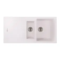 Кухонна гранітна мийка Apell Pietra Plus PTPL1002GW Total white