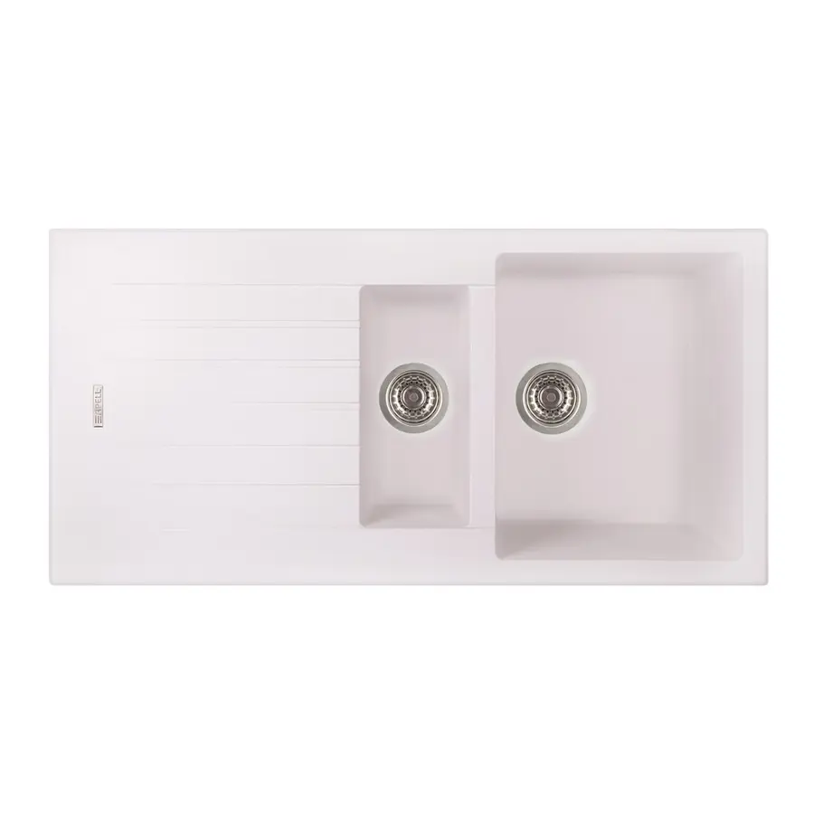 Кухонна гранітна мийка Apell Pietra Plus PTPL1002GW Total white