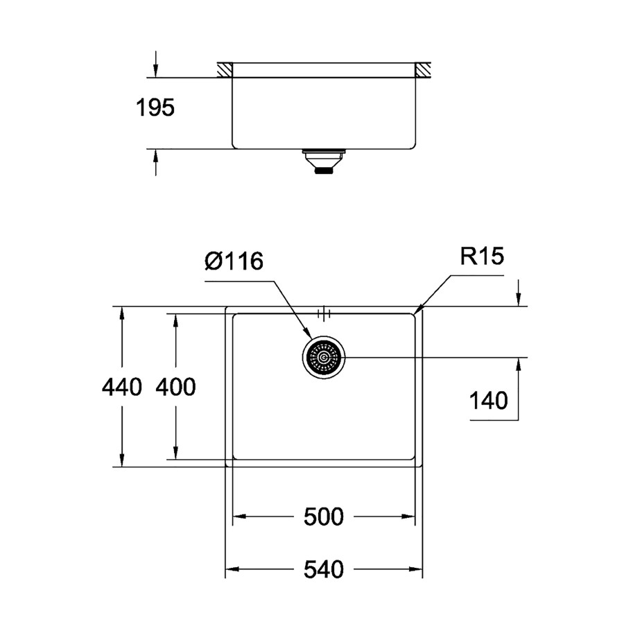 Кухонна мийка Grohe Sink K700U 31574SD0