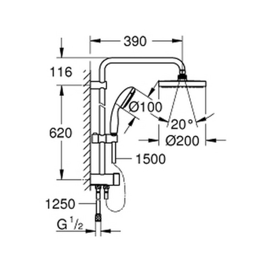 Душевая стойка Grohe Tempesta 27389002