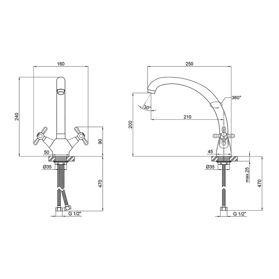 Смеситель для кухни Qtap Liberty ANT 273F