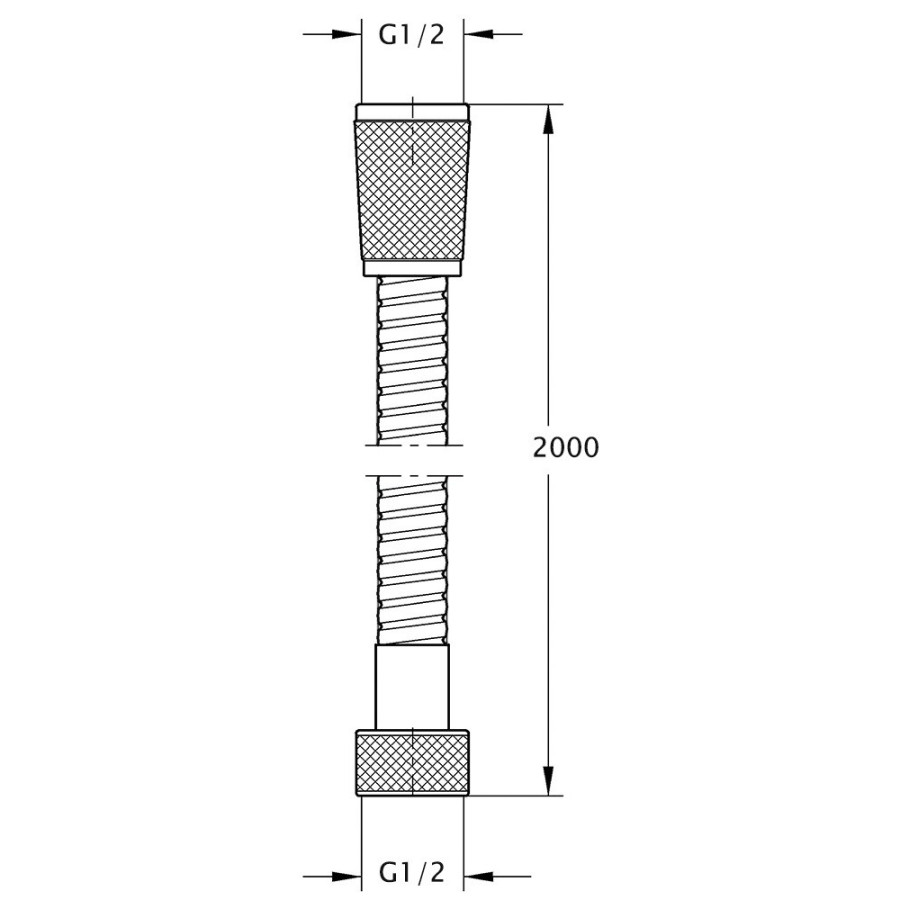 Шланг для душу Qtap 0052-C 2,0 м