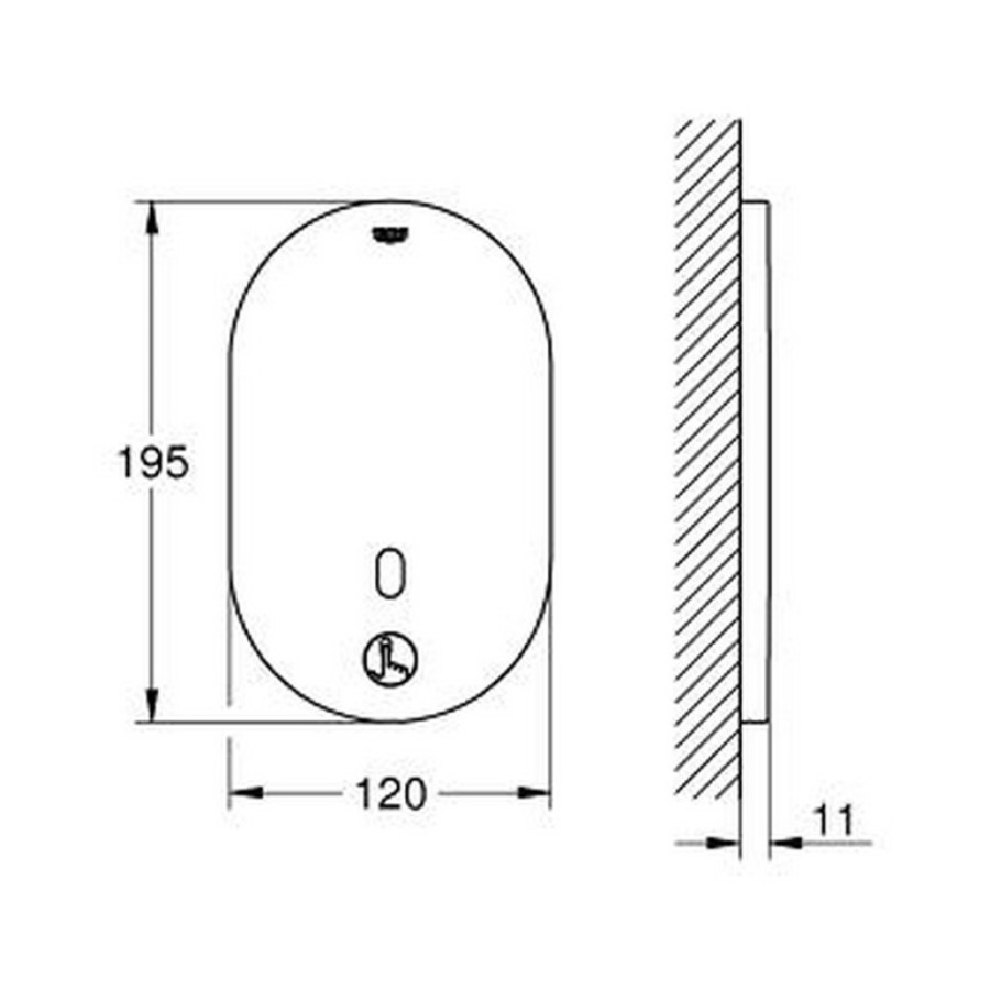 Зовнішня частина змішувача для душу Grohe Eurosmart Cosmopolitan 36415000