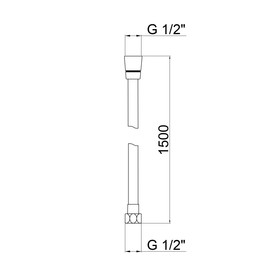 Шланг для душу Lidz (NKS) 50 30 150 00