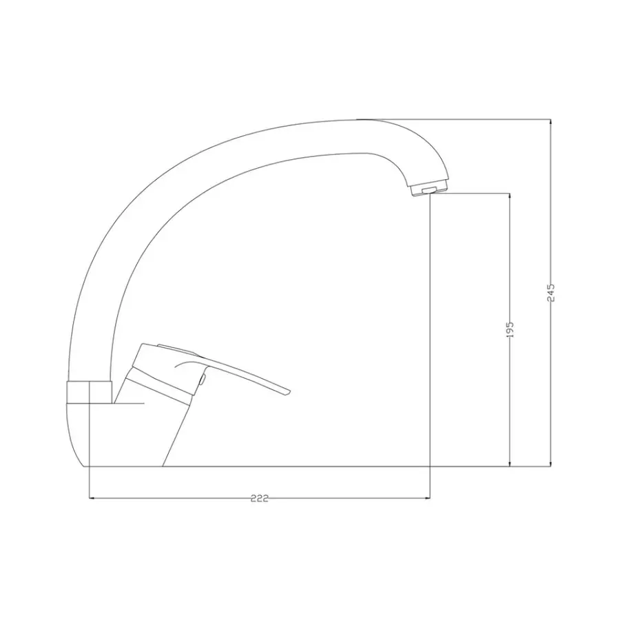 Кухонний змішувач сталевий GF (CRM)S-13-008F