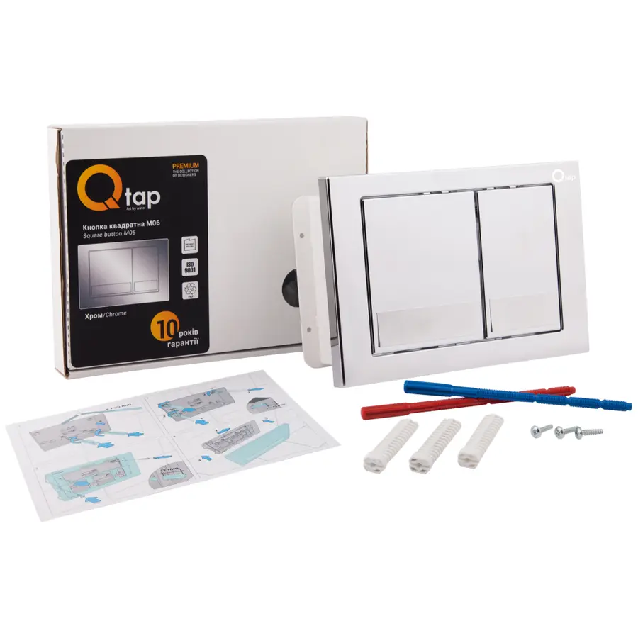 Инсталляция для унитаза Qtap Nest M425-M06CRM с панелью смыва Chrome