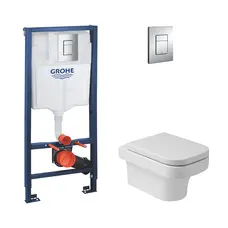 Набір унітаз Azzurra Tulip TUL100B1SOSK з сидінням Azzurra Tulip TUL1800F + інсталяція Grohe Rapid SL 38772001