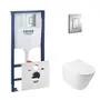 Набор инсталляция 4 в 1 Grohe Rapid SL 38772001 + унитаз с сиденьем Qtap Swan QT16335178W