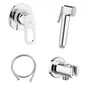 Комплект інсталяція Grohe Rapid SL 38827000 + унітаз з сидінням Qtap Swan QT16335178W + набір для гігієнічного душу зі змішувачем Grohe BauLoop 111042