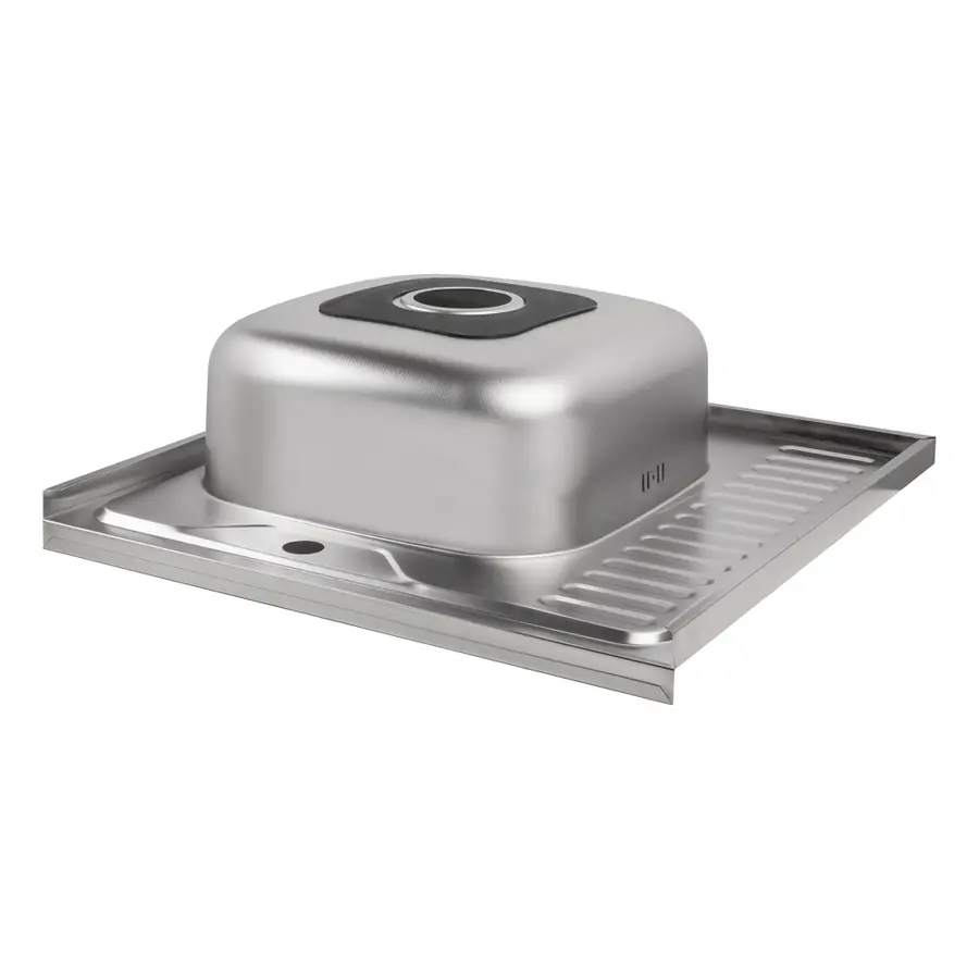 Кухонная мойка Lidz 6060-L 0,8 мм Decor (LIDZ6060LDEC08)