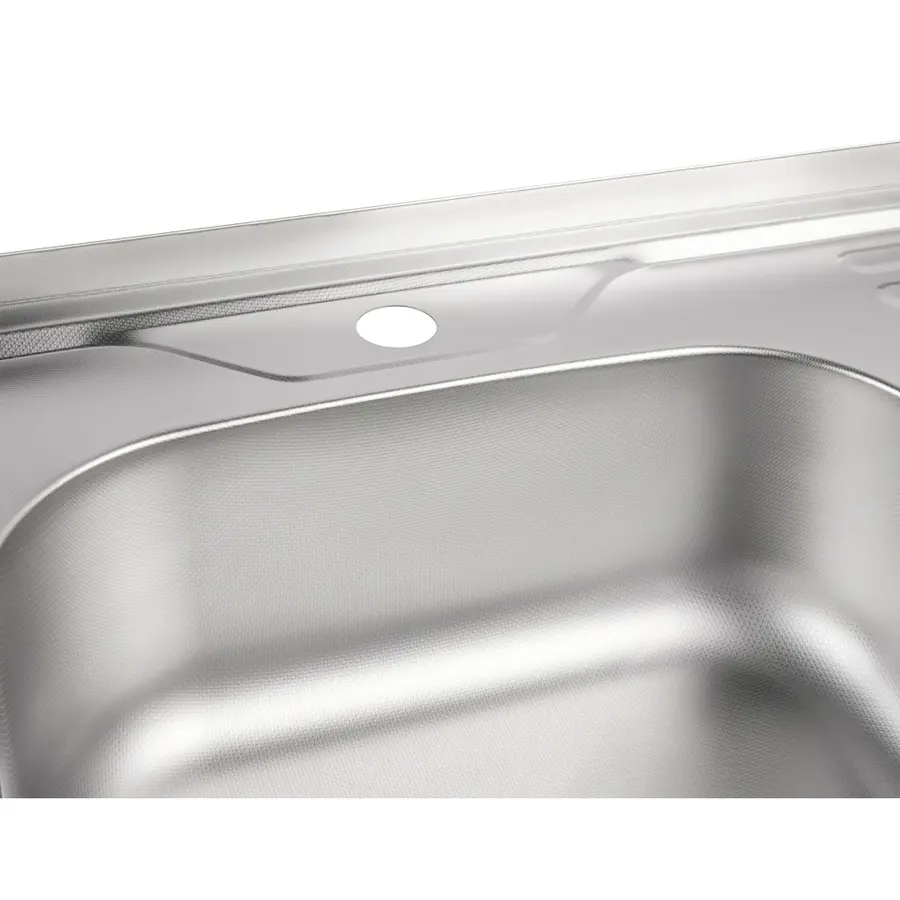 Кухонная мойка Lidz 6060-L 0,8 мм Decor (LIDZ6060LDEC08)