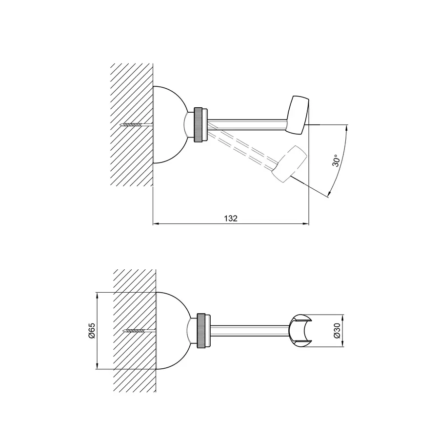 Кронштейн для ручного душу Lidz (CRM) 49 00 111 01