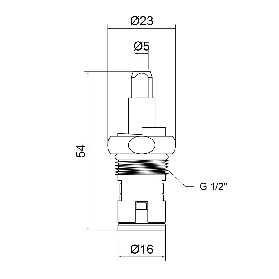 Кран-букса Lidz (BRA) 53 01 021 00 кераміка 1/2"
