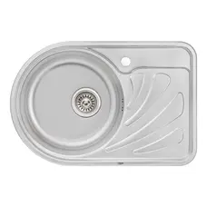 Кухонная мойка Qtap 6744L 0,8 мм Micro Decor (QT6744LMICDEC08)