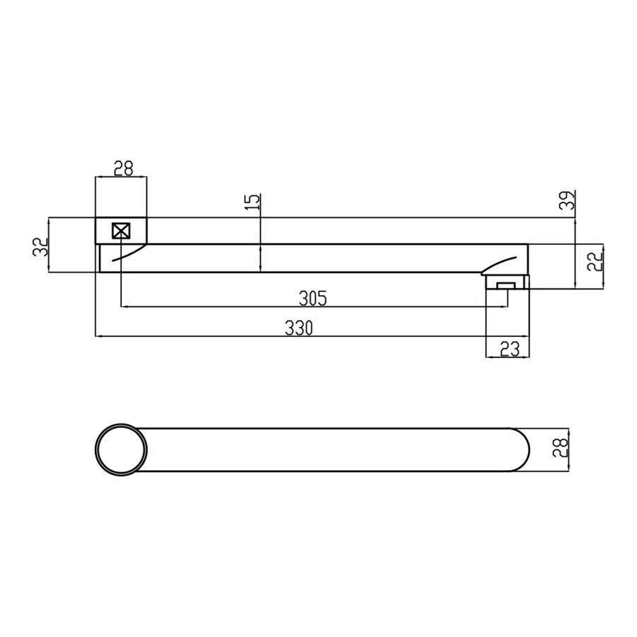 Вилив для ванни Lidz (CRM) 54 02 330 00