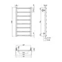Полотенцесушитель водяной Lidz Trapezium (CRM) D38 / 25 500x1000 P8