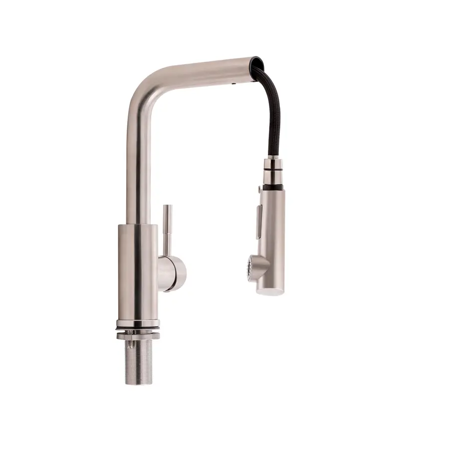 Змішувач для кухні Qtap Karuska 9139103FN з висувним виливом