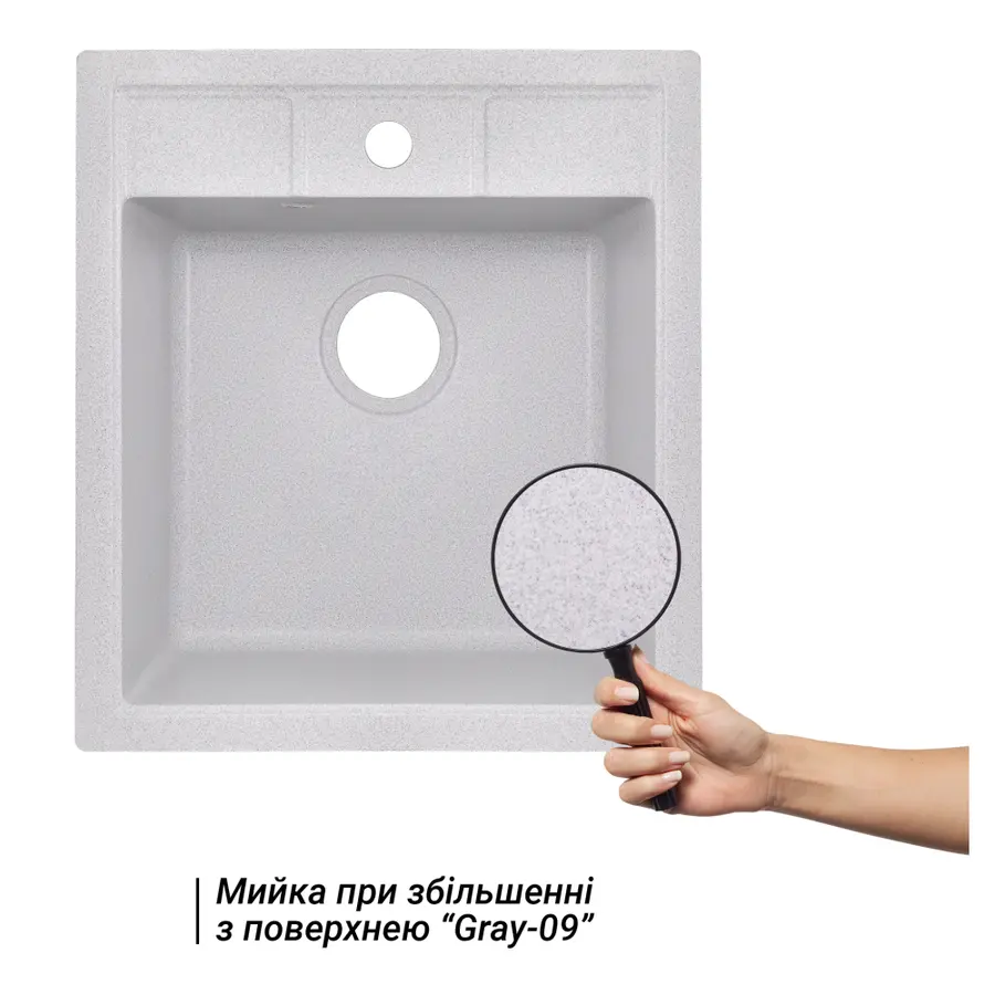 Кухонна гранітна мийка Lidz 460х515/200 GRA-09 (LIDZGRA09460515200)