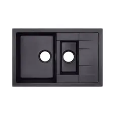 Кухонна гранітна мийка з додатковою чашею Qtap CS 7648 Beton (QT7648BET502)