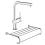 Смеситель для кухни сенсорный Grohe Minta Touch 31360001 + полка для полотенец Essentials Authentic 40660001