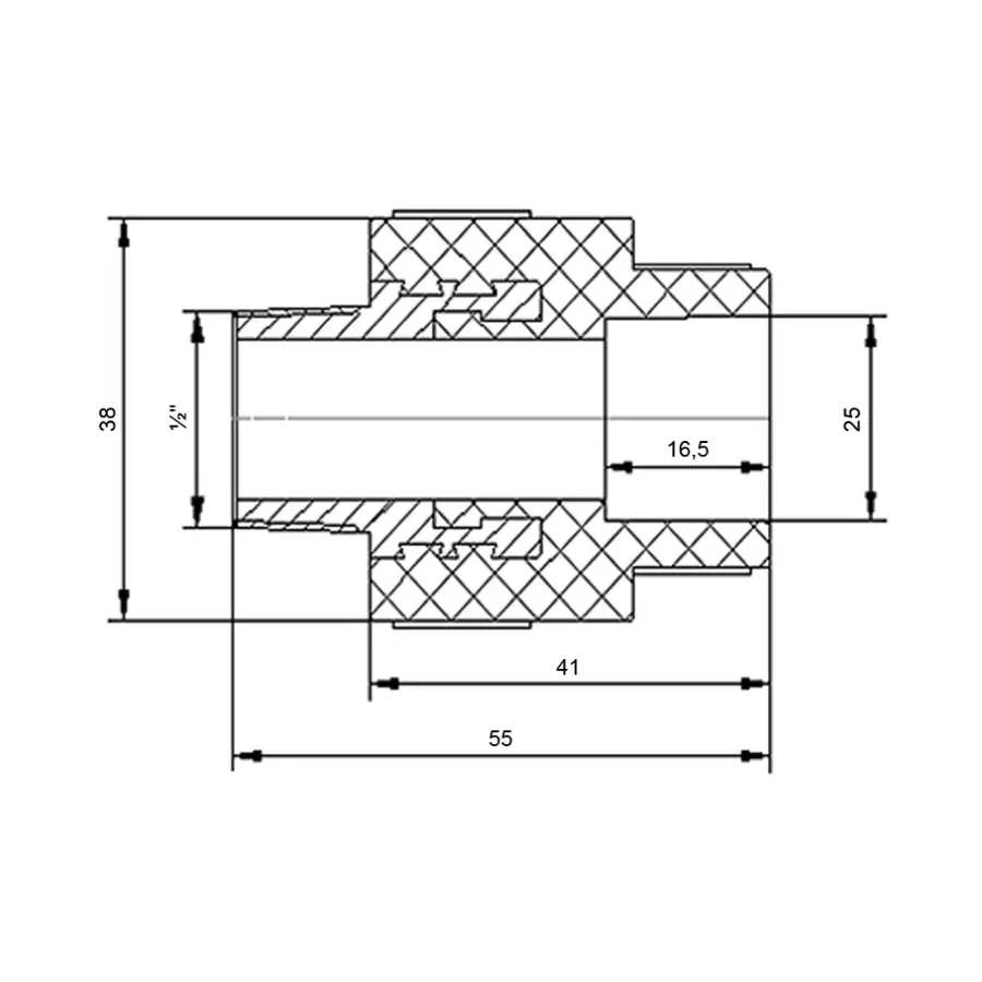 Муфта PPR Blue Ocean 25х1/2" ЗР