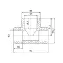 Тройник PPR Blue Ocean 63х32х63 редукционный