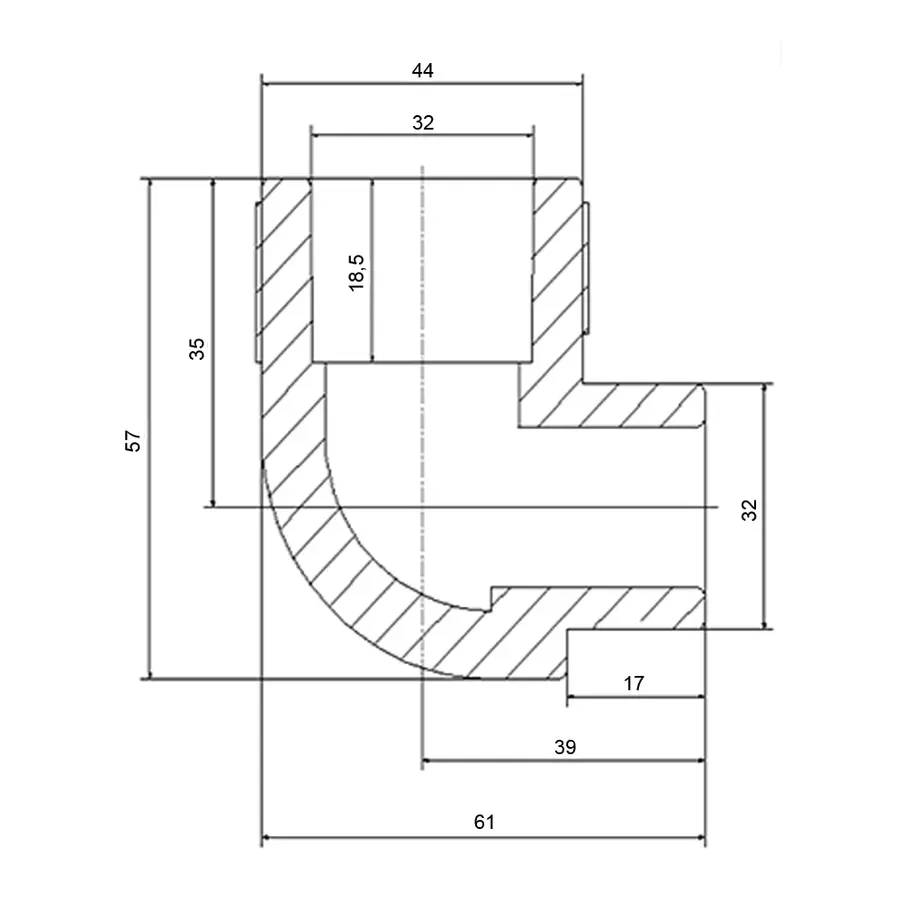 Кутик PPR Blue Ocean 32, 90° ВЗ