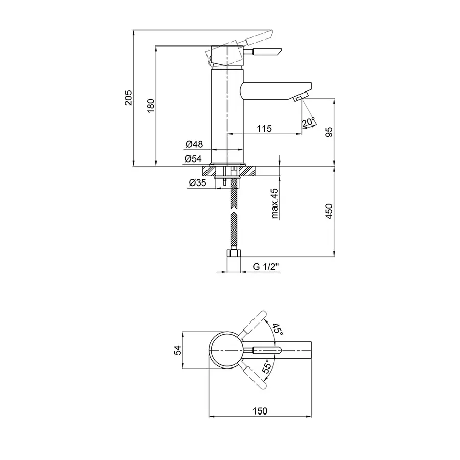 Змішувач для раковини Qtap Elit СRM 001