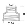 Муфта редукційна SD Forte 1" 1/2х3/4" ВВ SF3574020