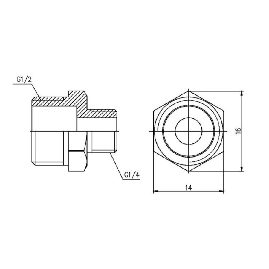 Ніпель редукційний SD Forte 1/2"х1/4" SF359156