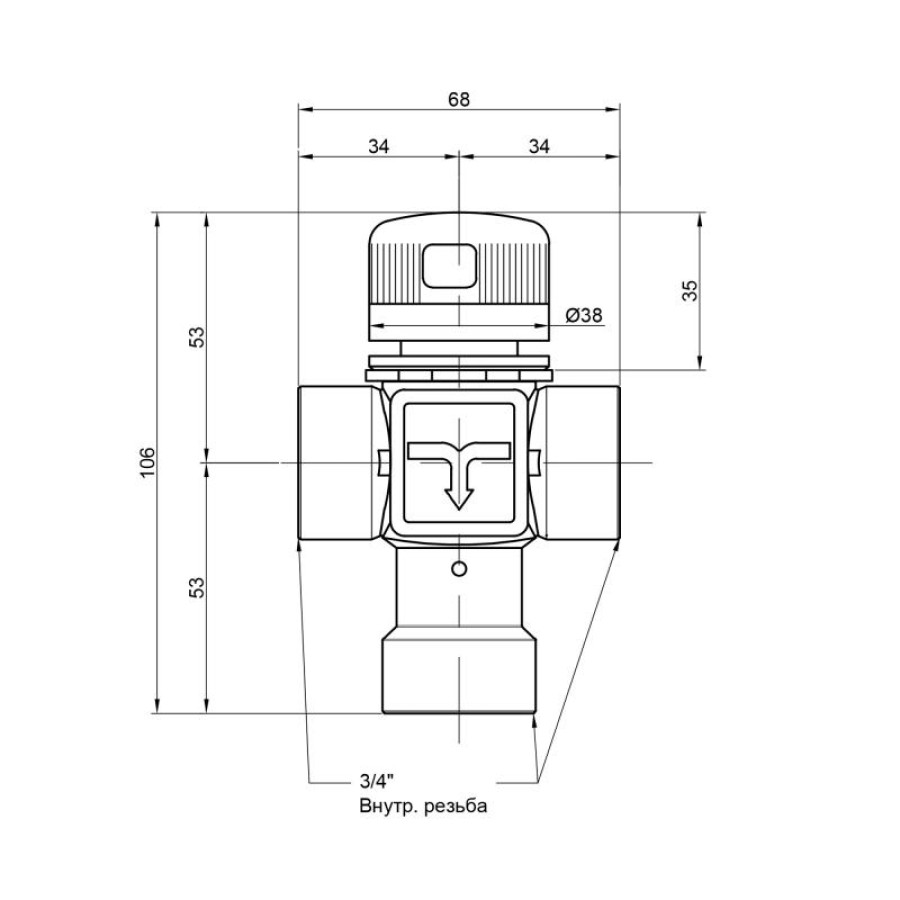 Змішувач термостатичний Icma 3/4" №149