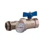 Кран кульовий "Американка" SD Plus 1" ВЗ прямий з термометром SD220TW25