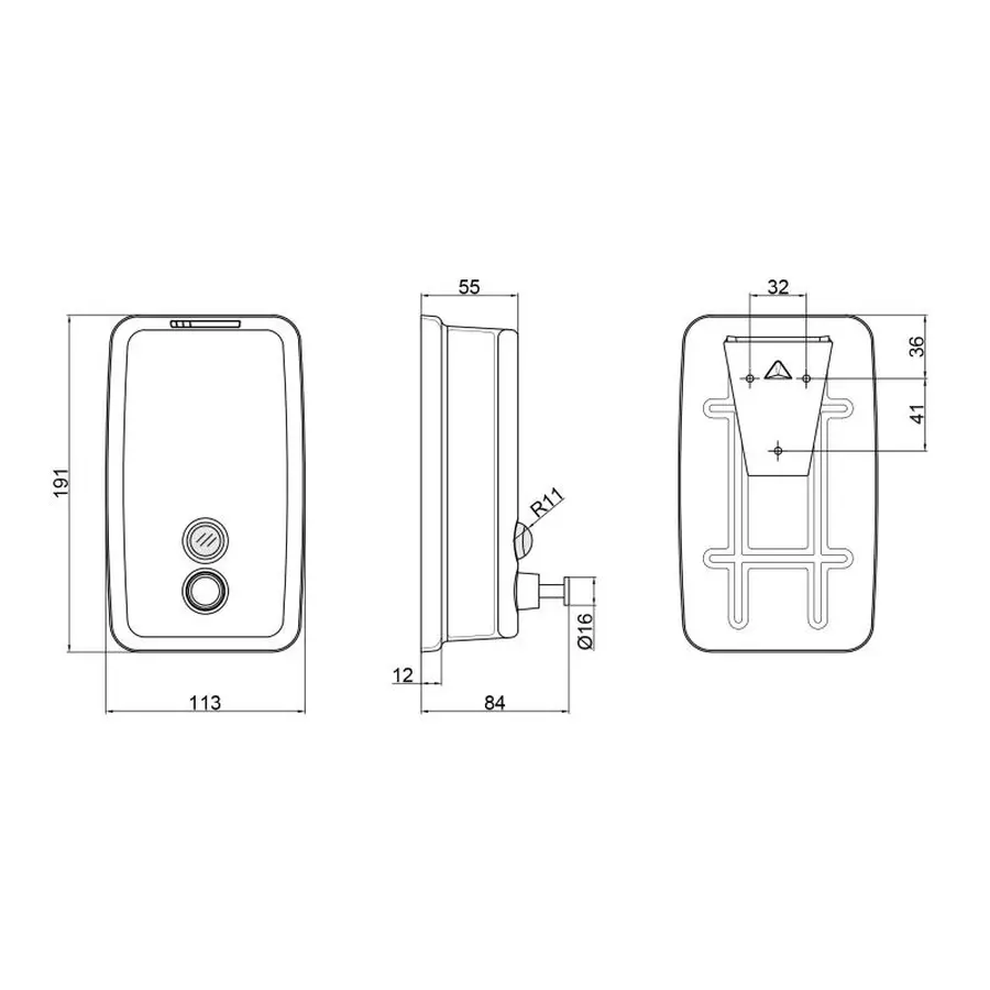 Диспенсер для рідкого мила Lidz (CRM) 121.02.08 800 мл